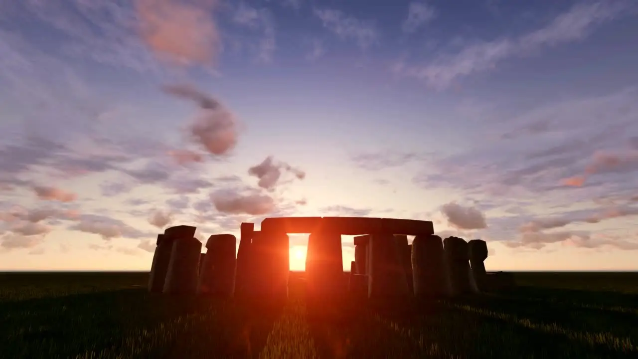 The standing stones of Stonehenge on Salisbury Plain